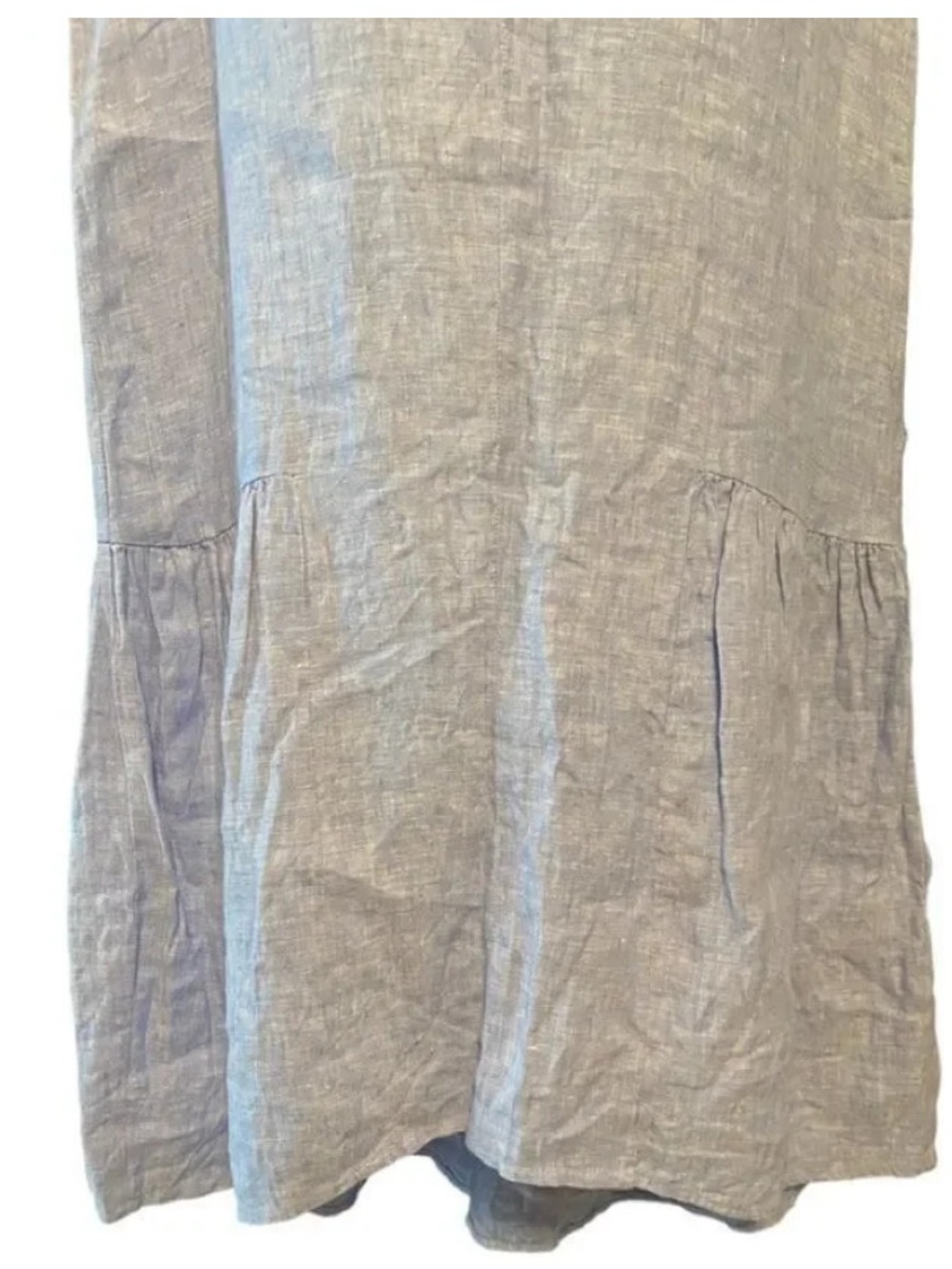 UNQ Linen Sleeveless Drop Waist Baby Doll - Picture 3 of 8